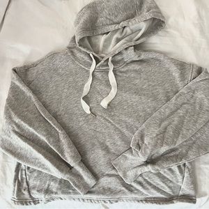 Old Navy | Gray Loose Cropped Fleece Pullover Hoodie